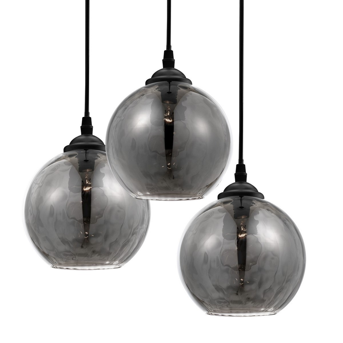 Stylowa lampa Luces Exclusivas COLINA LE41972 - kolor lampy - czarny/dymiony, materiał - szkło/metal