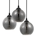 Stylowa lampa Luces Exclusivas COLINA LE41972 - kolor lampy - czarny/dymiony, materiał - szkło/metal