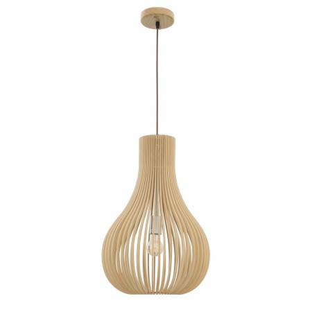 Piękna lampa Luces Exclusivas MADRYN LE42093 - kolor lampy - drewno naturalne, materiał - drewno