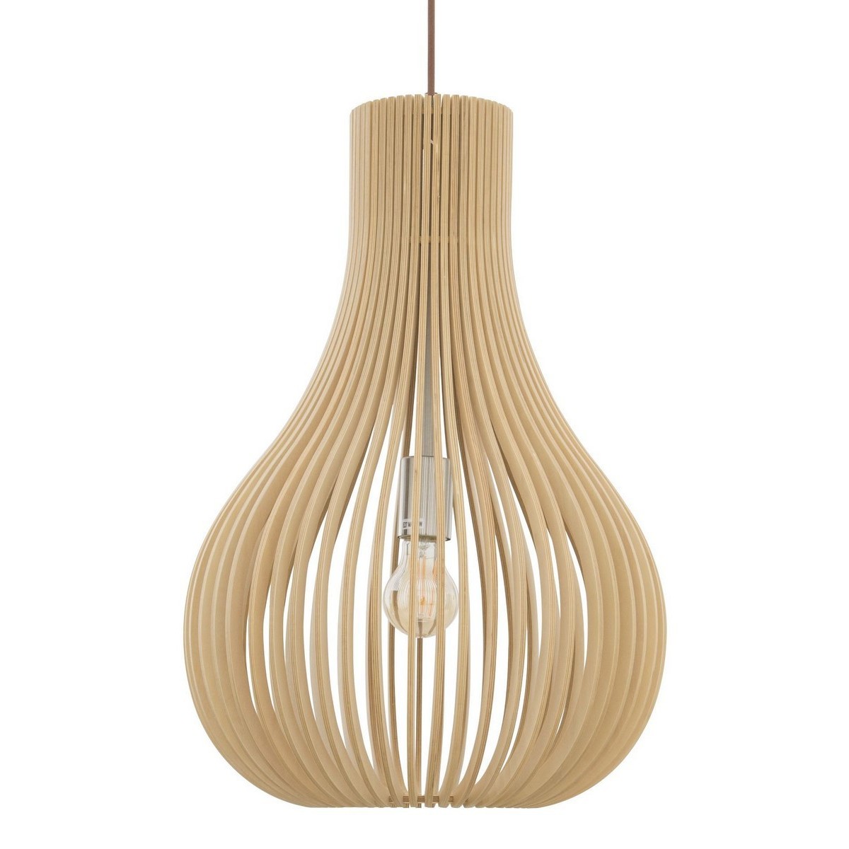 Piękna lampa Luces Exclusivas MADRYN LE42093 - kolor lampy - drewno naturalne, materiał - drewno