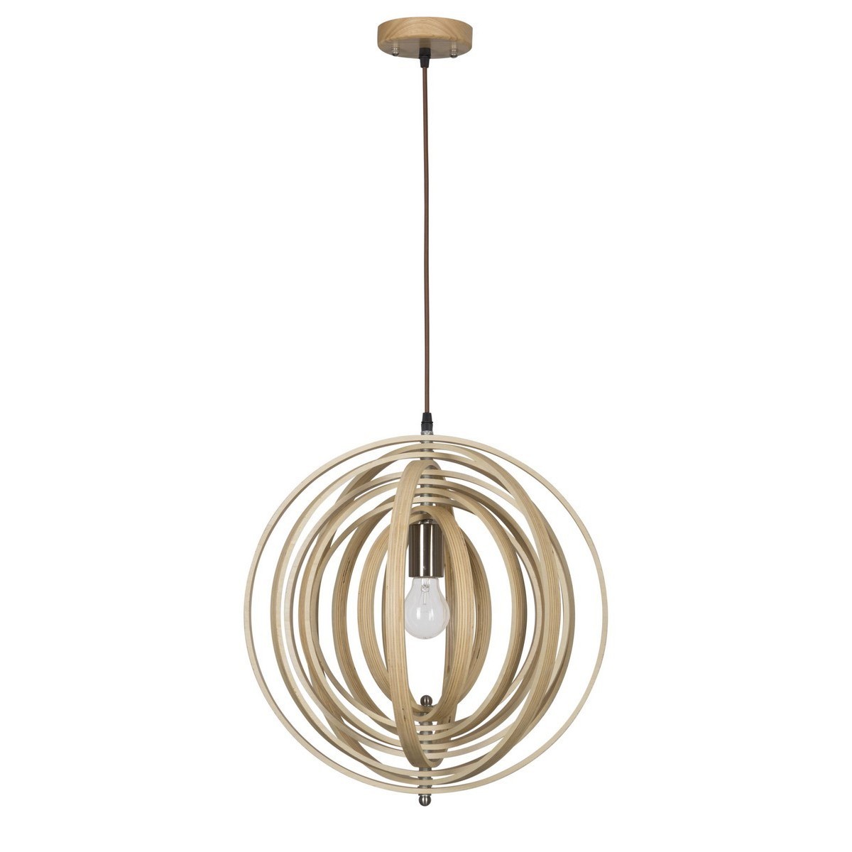 Niepowtarzalna lampa Luces Exclusivas MARTIN LE42097 - kolor lampy - naturalne drewno, materiał - drewno