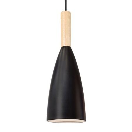 Piękna lampa Luces Exclusivas MORENO LE42106 - kolor lampy - czarny/naturalne drewno, materiał - aluminium