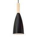 Piękna lampa Luces Exclusivas MORENO LE42106 - kolor lampy - czarny/naturalne drewno, materiał - aluminium