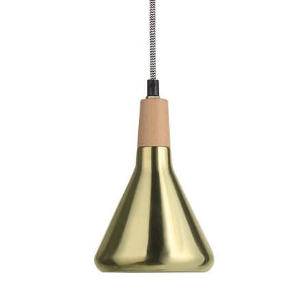 Niepowtarzalna lampa Luces Exclusivas OSORNO LE42117 - kolor lampy - rdzawy, materiał - drewno/metal