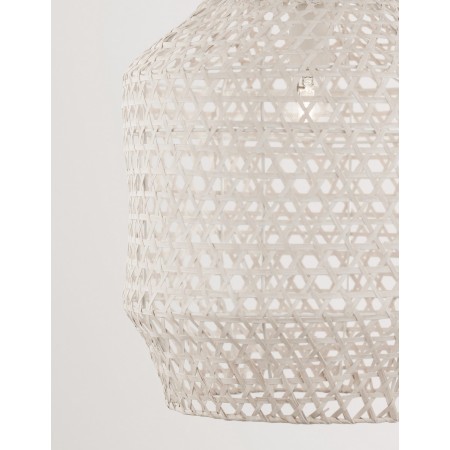 Stylowa lampa Luces Exclusivas PALMAS LE42127 - kolor lampy - biały, materiał - bambus