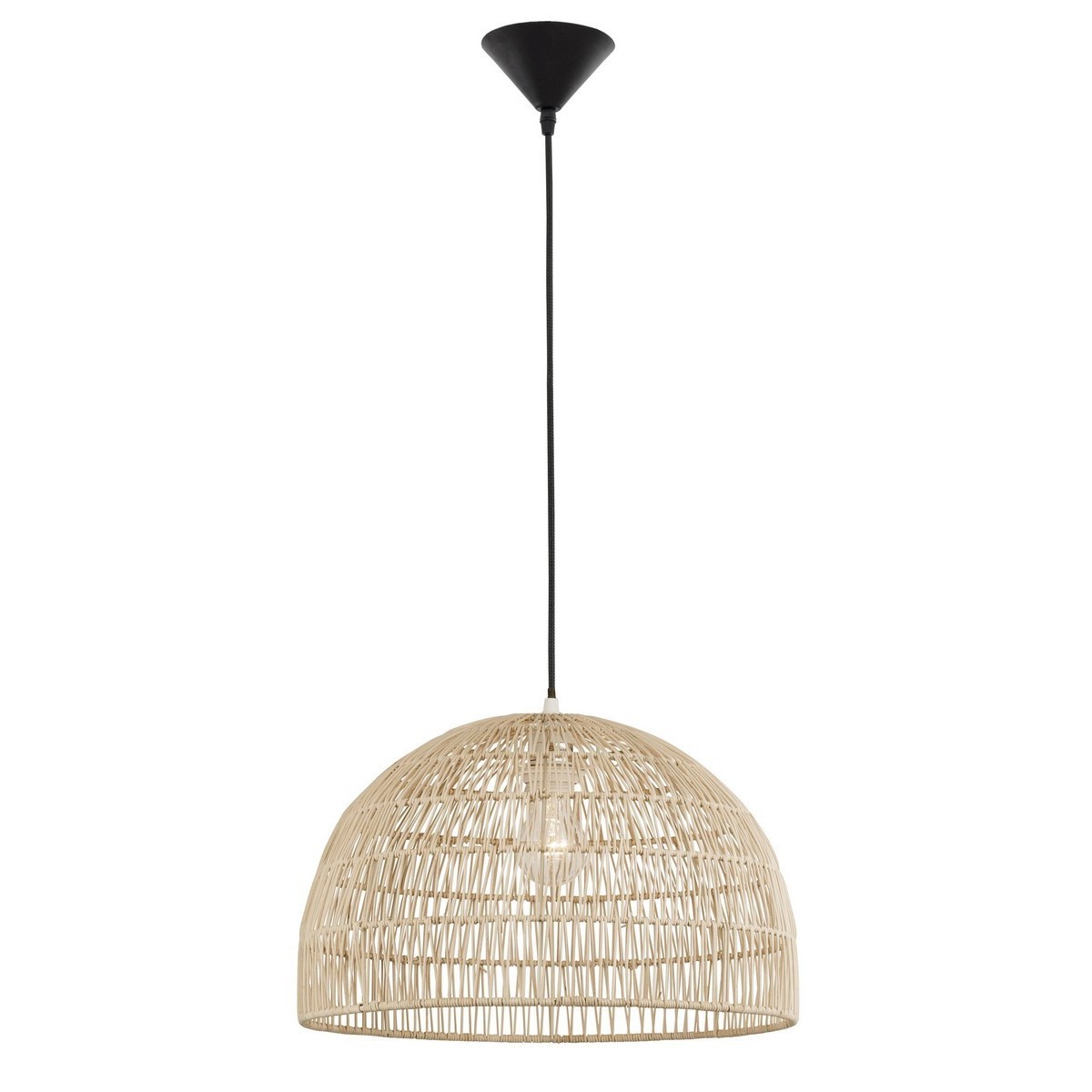 Piękna lampa Luces Exclusivas OVIEDO LE42131 - kolor lampy - naturalny ratan, materiał - ratan