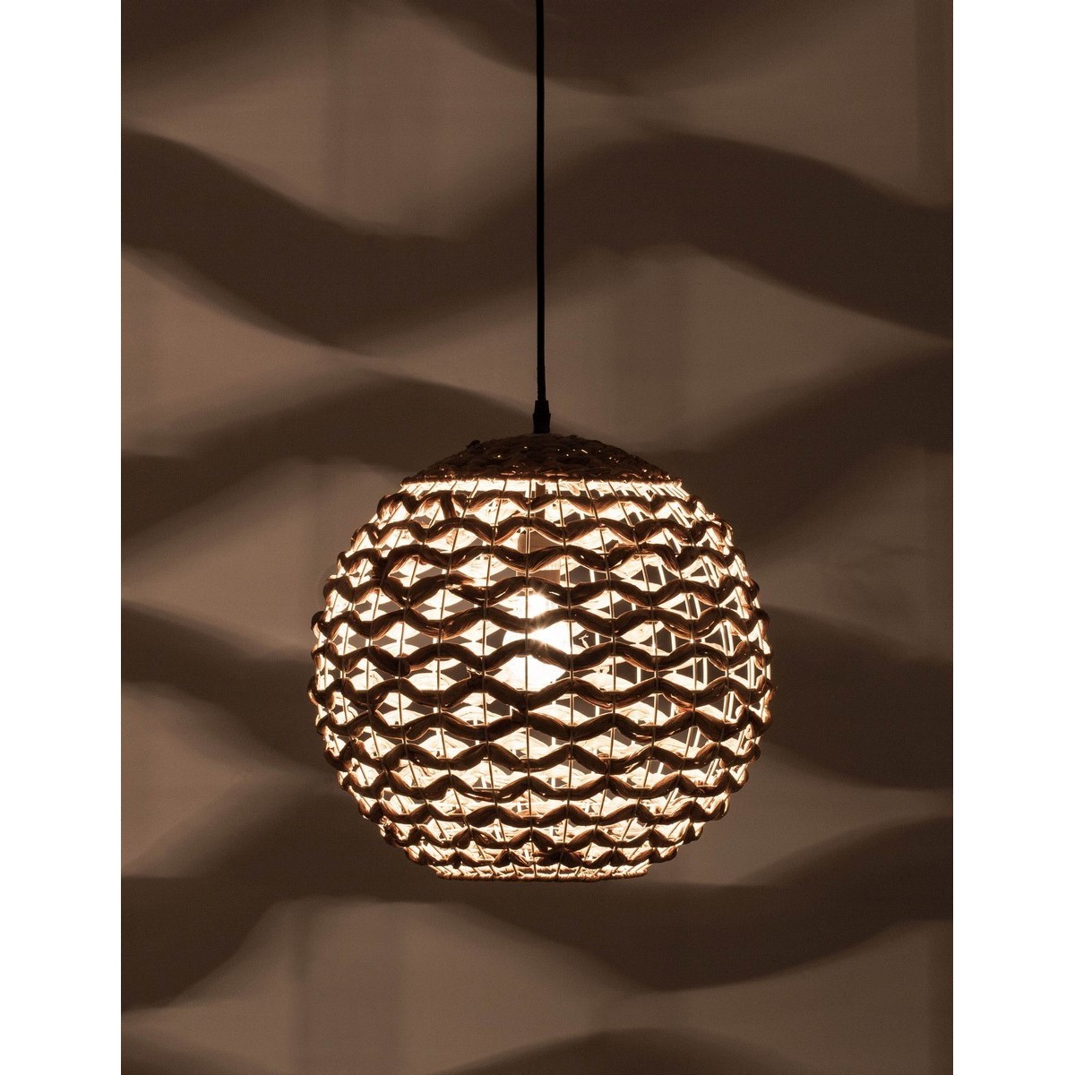 Wyjątkowa oprawa oświetleniowa Luces Exclusivas PARANA LE42134 - kolor lampy - naturalny/czarny, materiał - hiacynt wodn