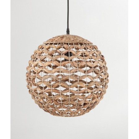 Niepowtarzalna lampa Luces Exclusivas PARANA LE42135 - kolor lampy - naturalny/czarny, materiał - hiacynt wodny