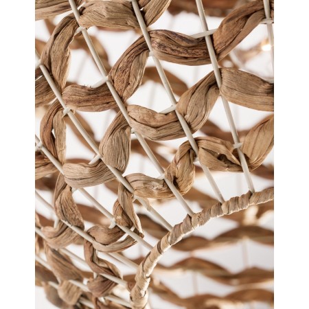 Niepowtarzalna lampa Luces Exclusivas PARANA LE42135 - kolor lampy - naturalny/czarny, materiał - hiacynt wodny