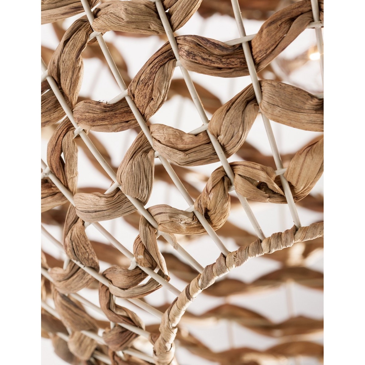 Niepowtarzalna lampa Luces Exclusivas PARANA LE42135 - kolor lampy - naturalny/czarny, materiał - hiacynt wodny