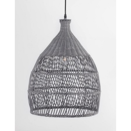 Niecodzienna lampa Luces Exclusivas PERICO LE42142 - kolor lampy - szary, materiał - ratan
