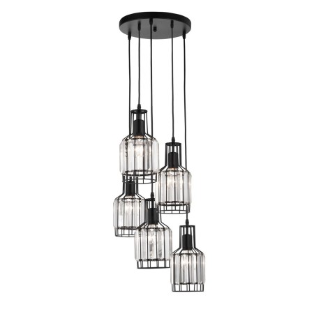 Niepowtarzalna lampa Luces Exclusivas TANDIL LE42178 - kolor lampy - czarny, materiał - aluminium/kryształ