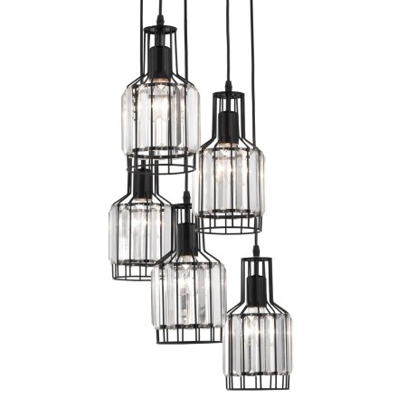 Niepowtarzalna lampa Luces Exclusivas TANDIL LE42178 - kolor lampy - czarny, materiał - aluminium/kryształ