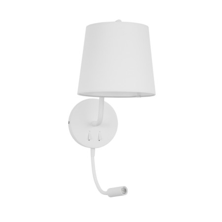 Stylowa lampa Luces Exclusivas PUENTE LE42266 - kolor lampy - biały, materiał - aluminium/tkanina
