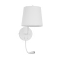 Stylowa lampa Luces Exclusivas PUENTE LE42266 - kolor lampy - biały, materiał - aluminium/tkanina