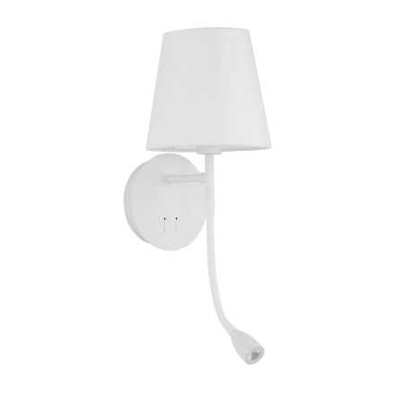 Niepowtarzalna lampa Luces Exclusivas BRAGADO LE42268 - kolor lampy - biały, materiał - aluminium/tkanina