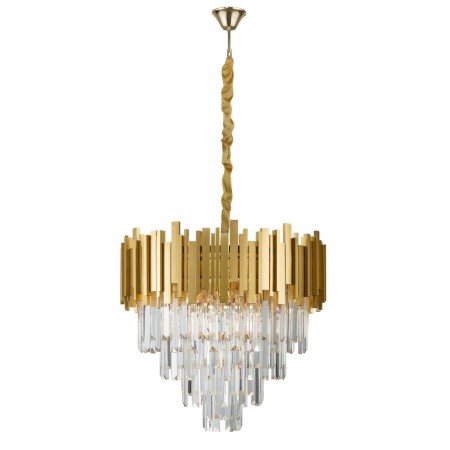 Stylowa lampa Luces Exclusivas CAMPANA LE42285 - kolor lampy - złoty, materiał - metal/kryształ