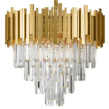 Stylowa lampa Luces Exclusivas CAMPANA LE42285 - kolor lampy - złoty, materiał - metal/kryształ