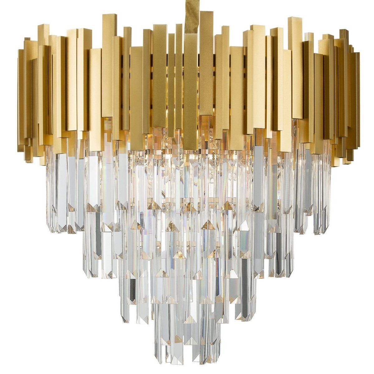 Stylowa lampa Luces Exclusivas CAMPANA LE42285 - kolor lampy - złoty, materiał - metal/kryształ