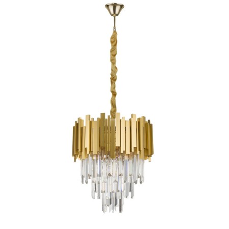 Wyjątkowa oprawa oświetleniowa Luces Exclusivas CAMPANA LE42286 - kolor lampy - złoty, materiał - metal/kryształ