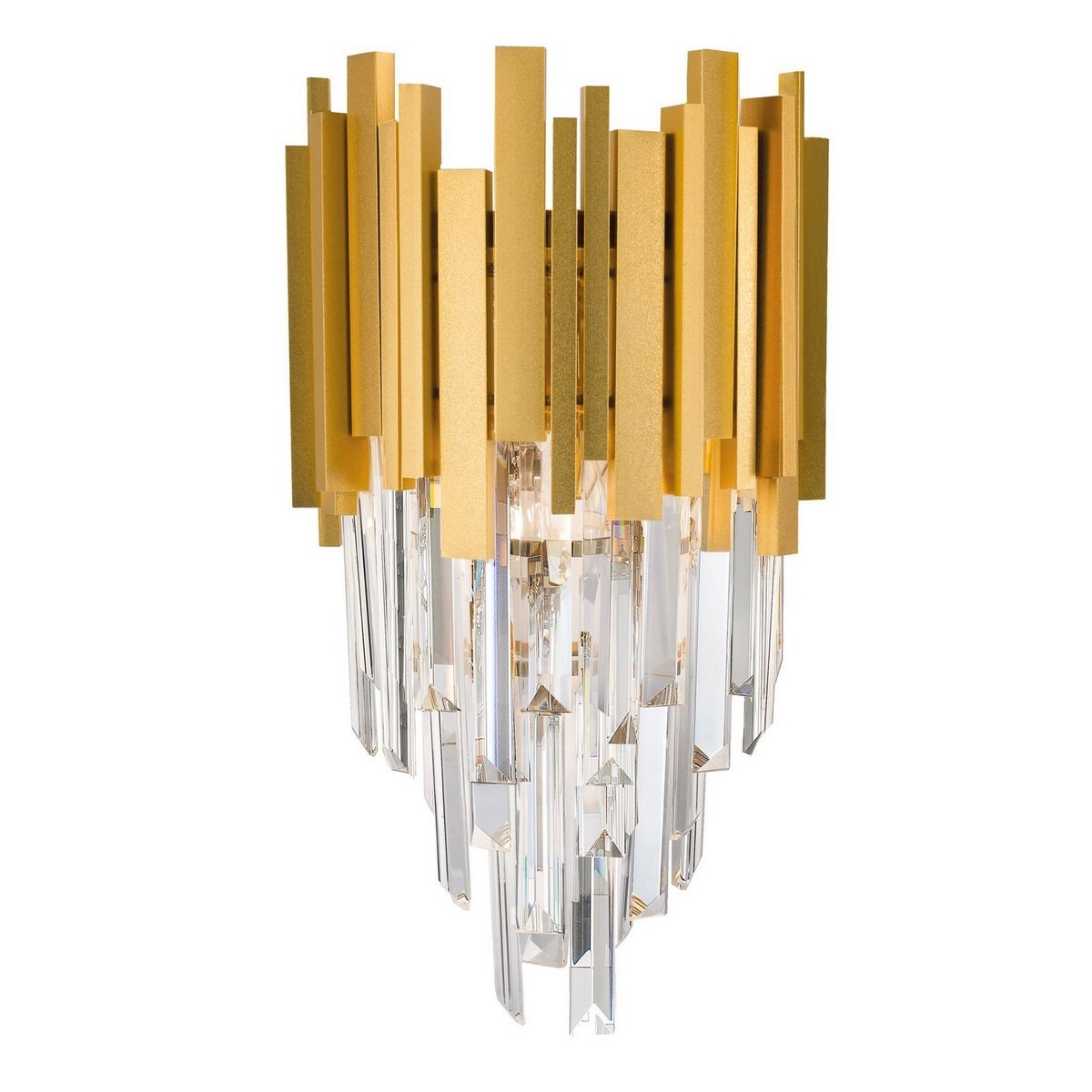 Niepowtarzalna lampa Luces Exclusivas CAMPANA LE42287 - kolor lampy - złoty, materiał - metal/kryształ