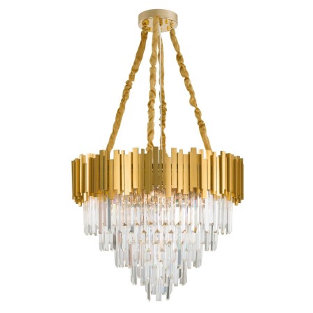 Niecodzienna lampa Luces Exclusivas CAMPANA LE42288 - kolor lampy - złoty, materiał - metal/kryształ