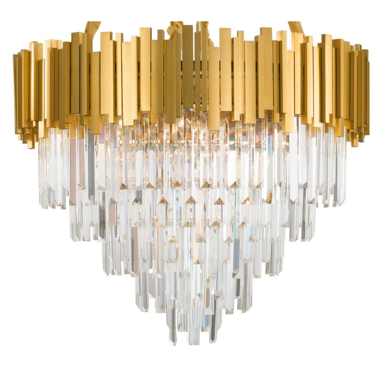 Niecodzienna lampa Luces Exclusivas CAMPANA LE42288 - kolor lampy - złoty, materiał - metal/kryształ