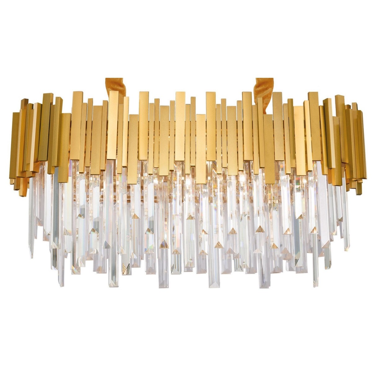 Piękna lampa Luces Exclusivas CAMPANA LE42289 - kolor lampy - złoty, materiał - metal/kryształ