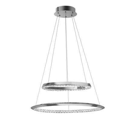 Stylowa lampa Luces Exclusivas CAUCETE LE42309 - kolor lampy - chrom, materiał - aluminium/kryształ