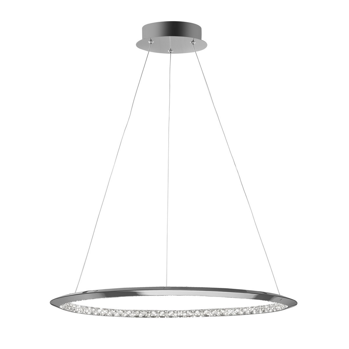 Niepowtarzalna lampa Luces Exclusivas CAUCETE LE42311 - kolor lampy - chrom, materiał - aluminium/kryształ