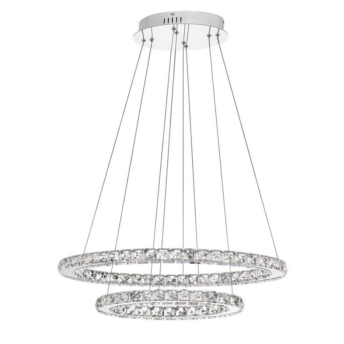 Piękna lampa Luces Exclusivas CEDEIRA LE42313 - kolor lampy - chrom, materiał - aluminium/kryształ