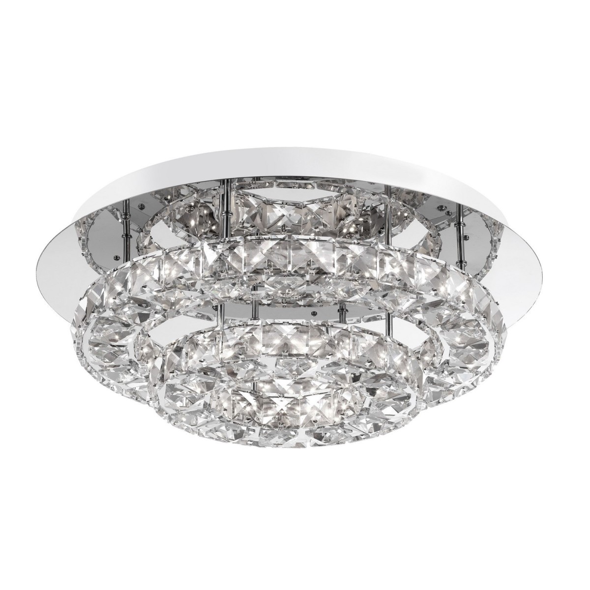 Niecodzienna lampa Luces Exclusivas CERCEDA LE42318 - kolor lampy - chrom, materiał - aluminium/kryształ