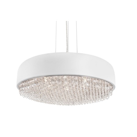 Stylowa lampa Luces Exclusivas CIENAGA LE42333 - kolor lampy - biały, materiał - aluminium/kryształ