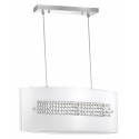Niepowtarzalna lampa Luces Exclusivas DOLORES LE42354 - kolor lampy - biały/chrom, materiał - szkło/kryształ
