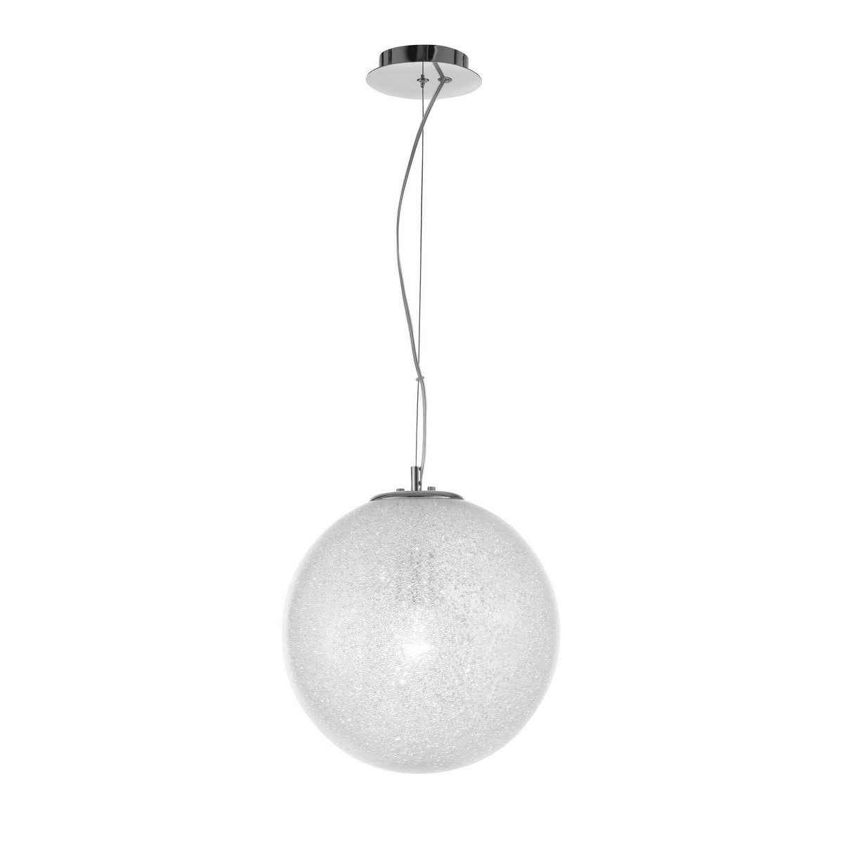 Nowoczesna lampa Luces Exclusivas FLANDES LE42364 - kolor lampy - transparentny/chrom, materiał - szkło/aluminium