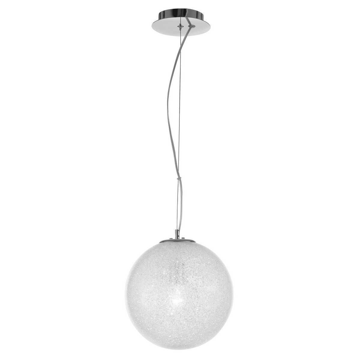 Stylowa lampa Luces Exclusivas FLANDES LE42365 - kolor lampy - transparentny/chrom, materiał - szkło/aluminium