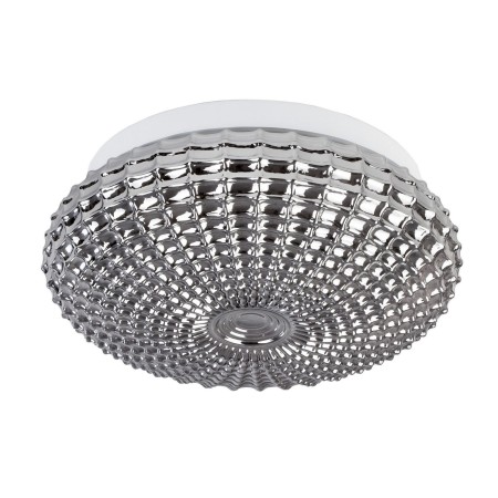 Stylowa lampa Luces Exclusivas LINCOLN LE42441 - kolor lampy - chromowany dymiony/biały, materiał - szkło/metal