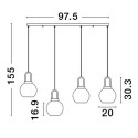 gustowna lampa wisząca Luces Exclusivas BANES LE42654