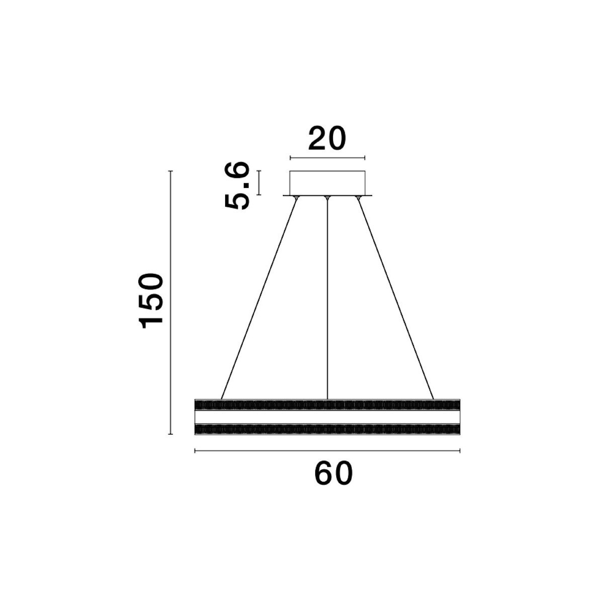 złota wspaniała lampa wisząca - nowoczesna ledowa Luces Exclusivas COLIMA LE42753
