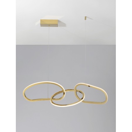 złota ekskluzywna lampa wisząca - nowoczesna ledowa Luces Exclusivas CELAYA LE42759