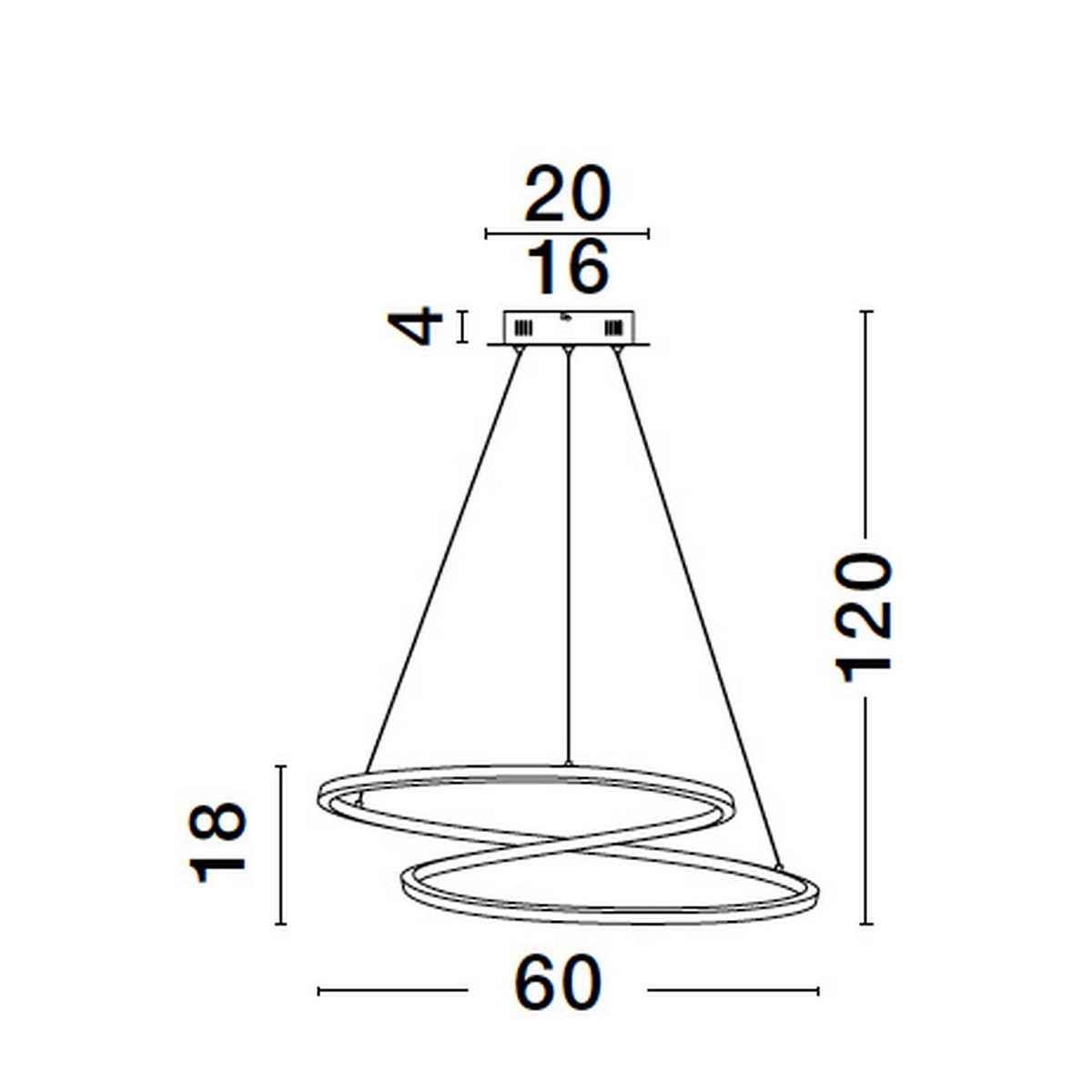 złota nowoczesna lampa wisząca - nowoczesna ledowa Luces Exclusivas CELAYA LE42761