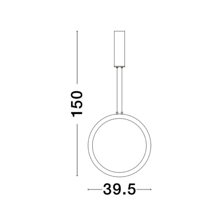 złota elegancka lampa wisząca - nowoczesna ledowa Luces Exclusivas AUTLAN LE42774