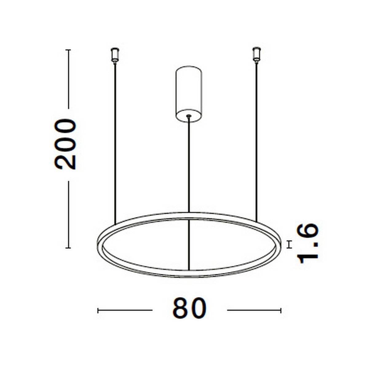 srebrna modna lampa wisząca - nowoczesna ledowa Luces Exclusivas TOLUCA LE42787