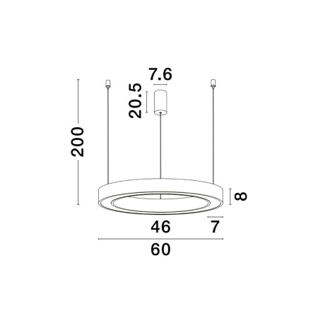 czarna unikatowa lampa wisząca - nowoczesna ledowa Luces Exclusivas SONORA LE42808