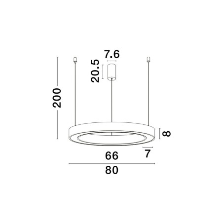 biała elegancka lampa wisząca - nowoczesna ledowa Luces Exclusivas SONORA LE42810