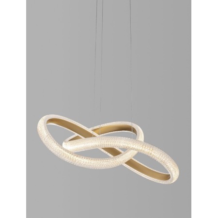 złota wspaniała lampa wisząca - nowoczesna ledowa Luces Exclusivas AMECA LE42816