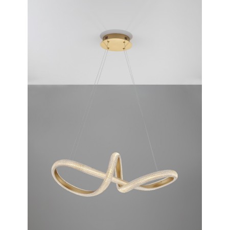 złota unikatowa lampa wisząca - nowoczesna ledowa Luces Exclusivas AMECA LE42817