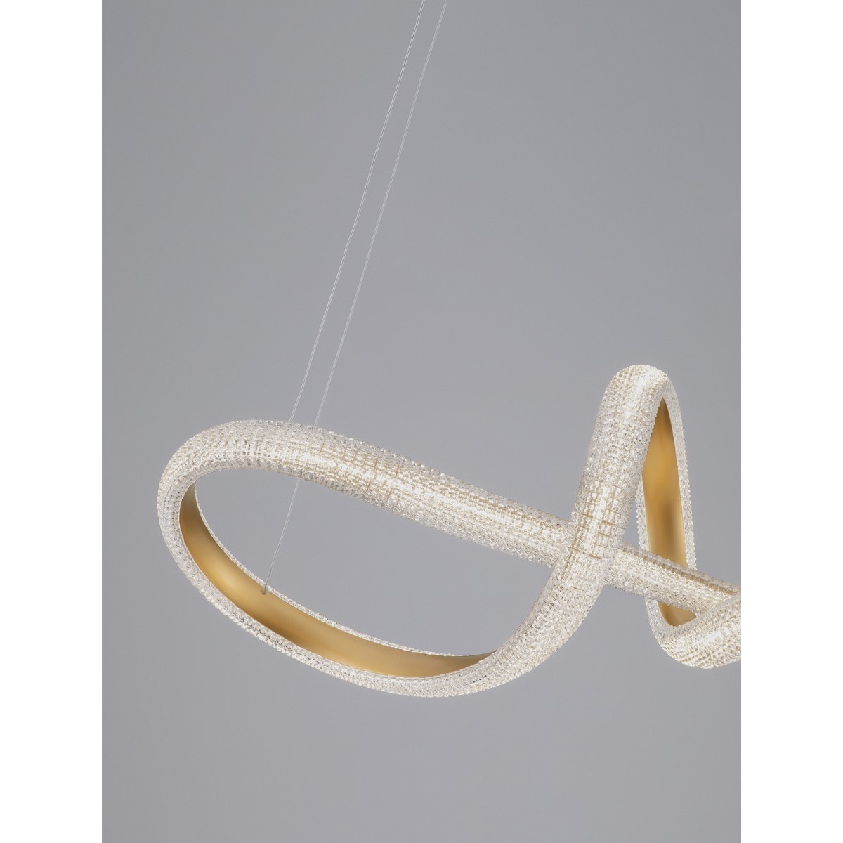 złota unikatowa lampa wisząca - nowoczesna ledowa Luces Exclusivas AMECA LE42817