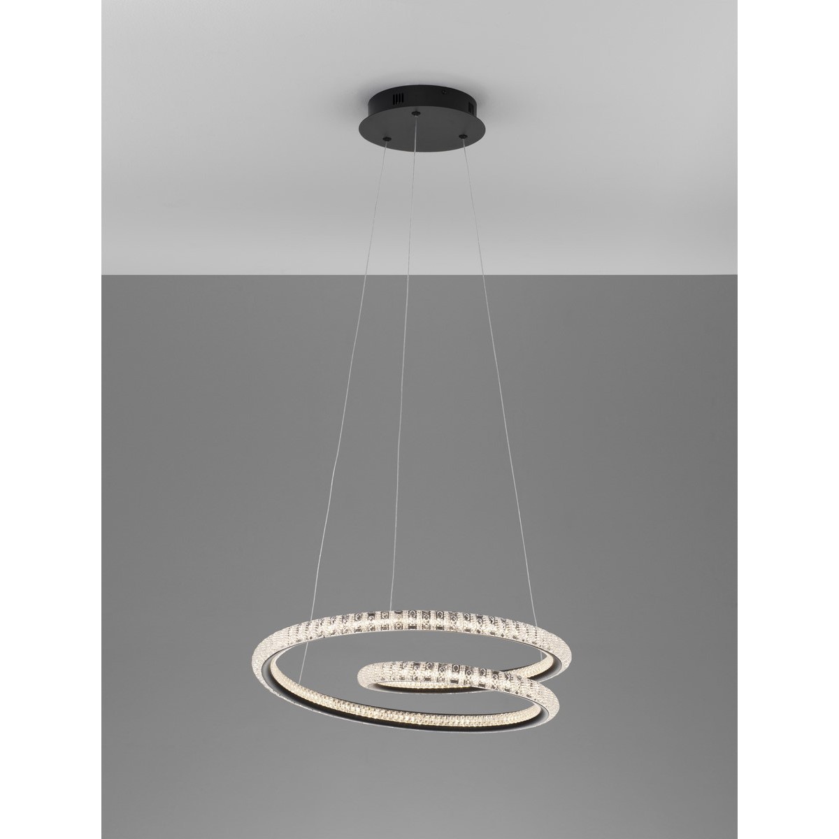 czarna elegancka lampa wisząca - nowoczesna ledowa Luces Exclusivas TEPIC LE42819