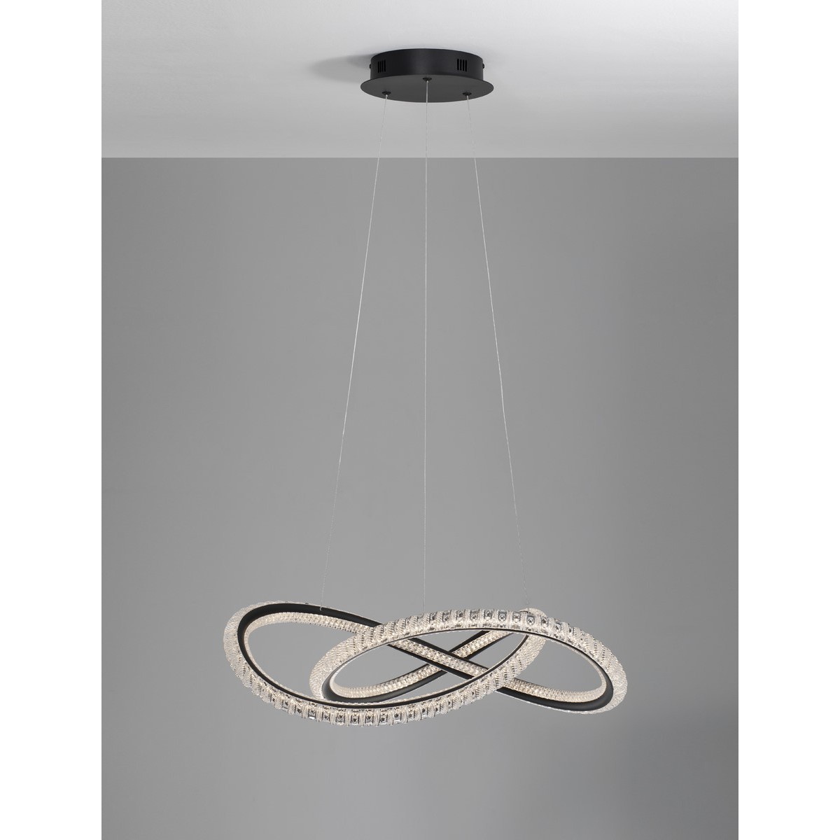 czarna designerska lampa wisząca - nowoczesna ledowa Luces Exclusivas TEPIC LE42820
